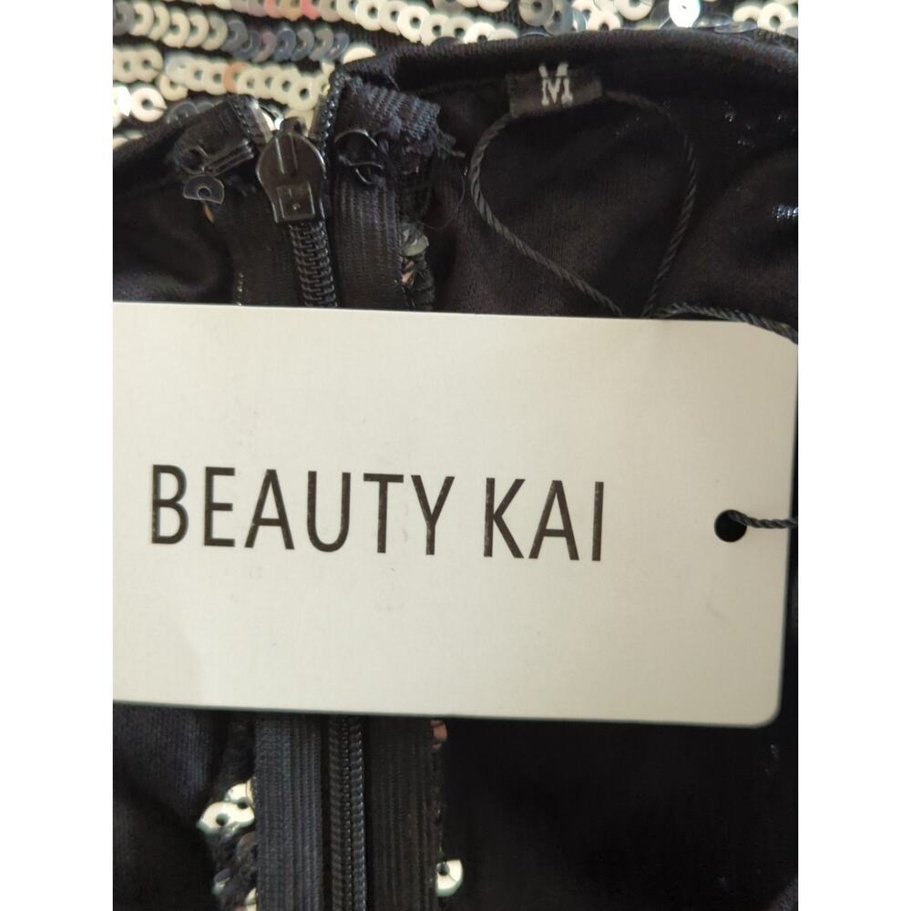 Beauty Kai Women's Sequin Halter Neck Maxi Dress Black MED NWT Party‎ Weddings - Picture 12 of 12